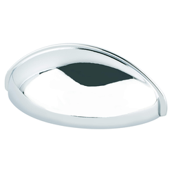 Berenson Advantage Plus 3, 2-1/2 Inch Center to Center, Polished Chrome Cabinet Cup Pull, Zinc Material, Transitional Style