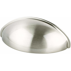 Berenson Advantage Plus 3, 2-1/2 Inch Center to Center, Brushed Nickel Cabinet Cup Pull, Zinc Material, Transitional Style