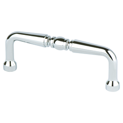 Berenson Advantage Plus Two 3 Inch C/C Traditional Cabinet Pull in Polished Chrome, Zinc Material