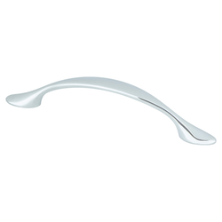 Berenson Advantage Plus 3, 3-3/4 Inch Center to Center, Polished Chrome Cabinet Pull, Zinc Material, Transitional Style