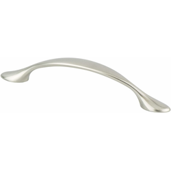Berenson Advantage Plus 3, 3-3/4 Inch Center to Center Brushed Nickel Cabinet Pull, Zinc Material, Transitional Style