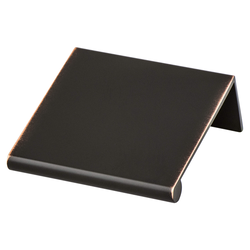 Berenson Bravo 1-3/4 Inch Length Finger Pull in Verona Bronze, Contemporary Style, Aluminum Material, Perfect for Minimalist Design