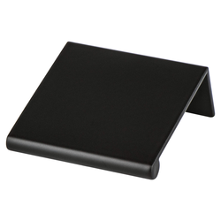 Berenson Bravo 1-3/4 Inch Length Finger Pull, Satin Black, Contemporary Style, Aluminum Material, Ideal for Minimalist Design