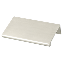 Berenson Bravo 3 Inch Length Contemporary Edge Pull in Brushed Nickel Finish, Perfect for Kitchen and Bathroom Cabinets