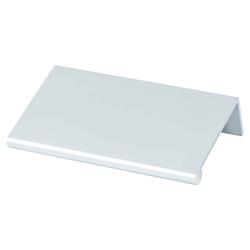 Berenson Bravo 3 Inch Length Finger Pull in Polished Chrome, Contemporary Style Aluminum Edge Pull for Cabinets and Drawers
