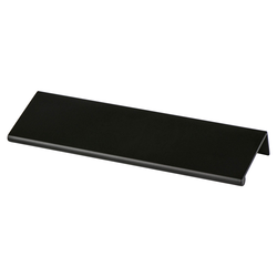 Berenson Bravo 6 Inch Length Finger Pull in Satin Black, Contemporary Aluminum Edge Pull for Minimalist Design