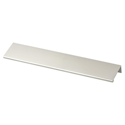 Berenson Bravo 9-1/16 Inch Length Finger Pull in Brushed Nickel Finish, Contemporary Style Aluminum Edge Pull for Cabinets and Drawers