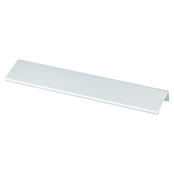 Berenson Bravo 9-1/16 Inch Length Finger Pull in Polished Chrome, Contemporary Aluminum Edge Pull for Cabinets and Drawers