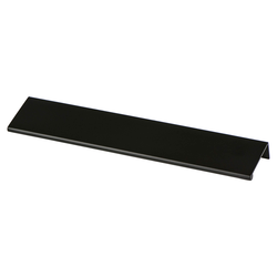 Berenson Bravo 9-1/16 Inch Length Finger Pull in Satin Black, Contemporary Aluminum Edge Pull for Cabinets and Drawers