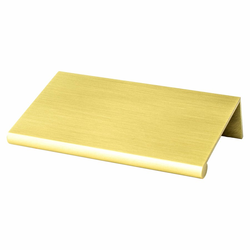 Berenson Bravo 3 Inch Length Contemporary Finger Pull in Satin Gold Finish, Perfect for Minimalist Design