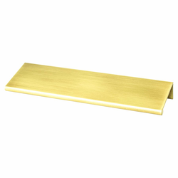 Berenson Bravo 6 Inch Length Finger Pull in Satin Gold, Contemporary Aluminum Edge Pull for Minimalist Design