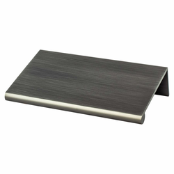 Berenson Bravo 3 Inch Length Graphite Finger Pull, Contemporary Aluminum Edge Pull for Minimalist Design