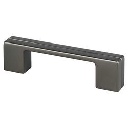 Berenson Skyline 3 Inch Center to Center Slate Cabinet Pull, Contemporary Zinc Material with Modern Handle Design