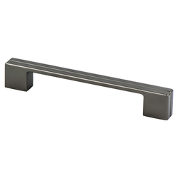 Berenson Skyline 6-5/16 Inch Center to Center Slate Cabinet Pull, Zinc Material, Contemporary Style