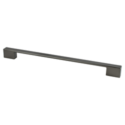 Berenson Skyline Contemporary 12-5/8 Inch Center to Center Slate Cabinet Pull, Zinc Material, Ideal for Modern Spaces