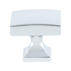 Berenson Epoch Edge Knob, 1-3/8 inch Diameter, Polished Chrome, Zinc Material, Contemporary Style for Modern Interiors