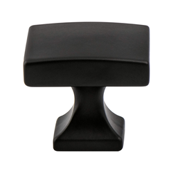 Berenson Epoch Edge Knob, 1-3/8 inch Diameter, Matte Black Finish, Zinc Material, Contemporary Style for Modern Cabinets