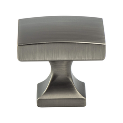 Berenson Epoch Edge Knob, 1-3/8 inch Diameter, Vintage Nickel Finish, Zinc Material, Contemporary Style for Modern Cabinets