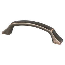 Berenson Epoch Edge Pull, 3-3/4 inch Center to Center, Verona Bronze, Contemporary Style, Zinc Material