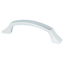 Berenson Epoch Edge Pull, 3-3/4 inch Center to Center, Polished Chrome, Contemporary Style, Zinc Material, Uptown Appeal Series
