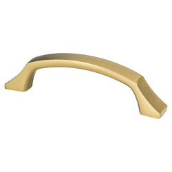 Berenson Epoch Edge Pull, 3-3/4 inch Center to Center, Modern Brushed Gold, Zinc Material, Contemporary Style for Cabinets and Drawers