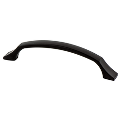 Berenson Epoch Edge Pull, 5-1/16 inch Center to Center, Matte Black, Zinc Material, Contemporary Style, Ideal for Slab Cabinets and Modern Spaces