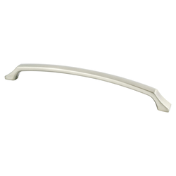 Berenson Epoch Edge Pull, 8-13/16 inch Center to Center, Brushed Nickel, Modern Handle for Cabinets and Contemporary Spaces