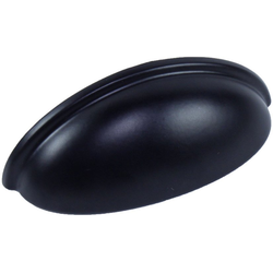 Matte Black 3 Inch (76mm) Center to Center Cabinet Cup Pull