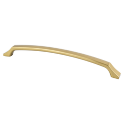 Berenson Epoch Edge Pull, 8-13/16 inch Center to Center, Modern Brushed Gold, Zinc Material, Contemporary Style for Cabinets and Drawers