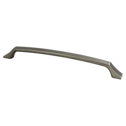 Berenson Epoch Edge 12 inch Center to Center Vintage Nickel Appliance Pull, Zinc Material, Contemporary Style for Modern and Slab Cabinets