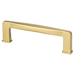 25% OFF Berenson Subtle Surge Pull, 3-3/4 inch Center to Center, Modern Brushed Gold Finish, Zinc Material, Transitional Style, Classic Comfort Series