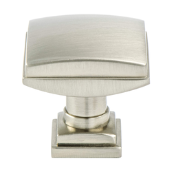 Berenson Tailored Traditional Knob, 1-1/4 inch Diameter, Brushed Nickel Finish, Zinc Material, Timeless Charm Series