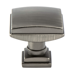 Berenson Tailored Traditional Knob, 1-1/4 inch Diameter, Vintage Nickel Finish, Zinc Material, Traditional Style for Cabinets