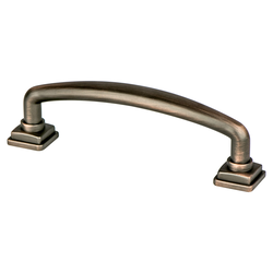 Berenson Tailored Traditional Pull, 3-3/4 inch Center to Center, Verona Bronze Finish, Zinc Material, Timeless Charm Series