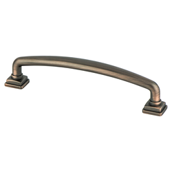 Berenson Tailored Traditional Pull, 5-1/16 inch Center to Center, Verona Bronze Finish, Zinc Material, Traditional Style, Timeless Charm Series