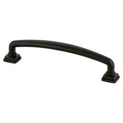 Berenson Tailored Traditional 5-1/16 inch Center to Center Matte Black Pull, Zinc Material, Traditional Style, Perfect for Cabinets