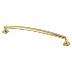 Berenson Tailored Traditional 8-13/16 inch Center to Center Pull in Modern Brushed Gold Finish, Zinc Material, Timeless Charm Series