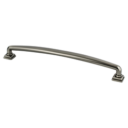 Berenson Tailored Traditional Pull, 8-13/16 inch CC, Vintage Nickel Finish, Zinc Material, Traditional Style for Decorative Knobs &amp; Pulls