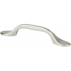 Berenson Advantage Plus 1 Traditional 3 Inch C/C Brushed Nickel Cabinet Pull, Zinc Material, Rounded End Design