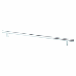 Berenson Tempo 12-5/8 Inch Center to Center Polished Chrome Cabinet Pull, Steel Bar Design for Transitional Style Homes