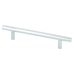 Berenson Tempo 5-1/16 Inch Center to Center Polished Chrome Cabinet Pull, Steel Bar Design for Transitional Style