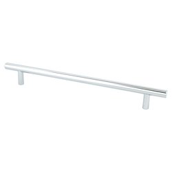 Berenson Tempo 8-13/16 Inch Center to Center Polished Chrome Cabinet Pull, Sleek Steel Bar Design for Transitional Style