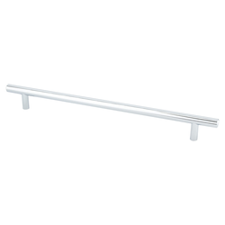 Berenson Tempo 10-1/16 Inch Center to Center Polished Chrome Cabinet Pull, Sleek Steel Bar Design for Transitional Style