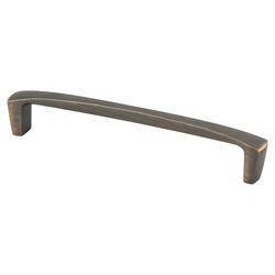 Berenson Aspire 6-5/16 Inch Center to Center Verona Bronze Cabinet Pull, Zinc Material, Transitional Style