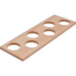 Final Sale, Container Holder Insert, for Fineline Cutlery Tray, L x W: 424 mm (16 11/16") x 138 mm (5 7/16"), Birch