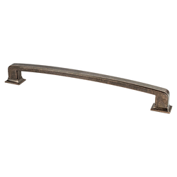 Berenson Hearthstone Traditional 12 Inch Center to Center Appliance Pull in Weathered Verona Bronze, Perfect for Cabinets and Home Decor