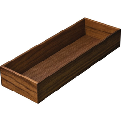 4-1/8 Inch Wide Fineline Move Cutlery Box 1, Walnut