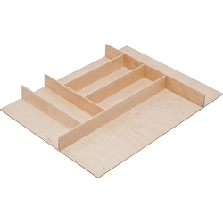  Fineline Utensil and Cutlery Insert Drawer Divider, Trimmable 15-9/16" Width x 19.5" Depth x 2-13/16" Height, Birch