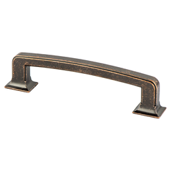 Berenson Hearthstone 5-1/16 Inch Center to Center Weathered Verona Bronze Cabinet Pull, Zinc Material, Traditional Style