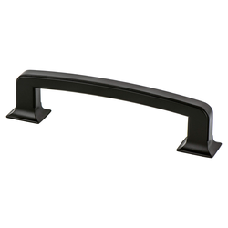Berenson Hearthstone 5-1/16 Inch Center to Center Matte Black Cabinet Pull, Traditional Style Zinc Material